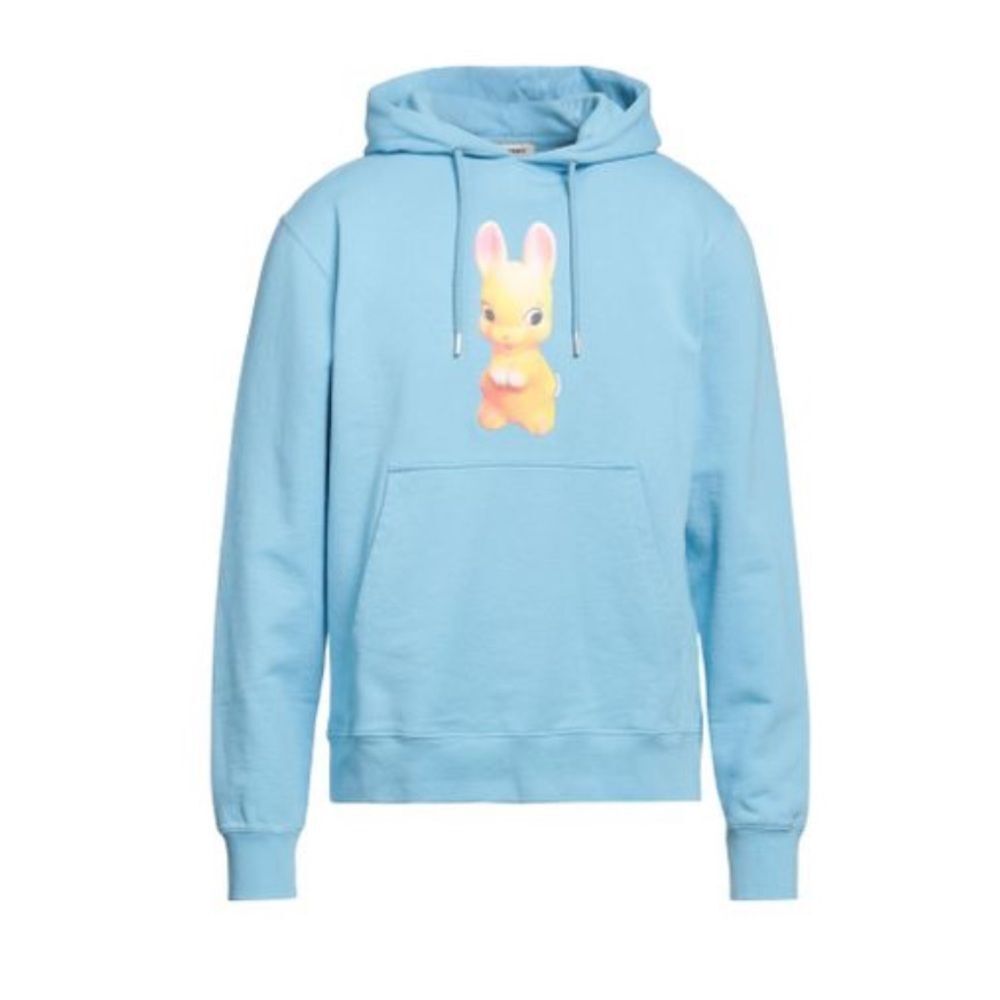 $340 Sandro Rabbit print Blue Sweatshirt Hoodie NWT